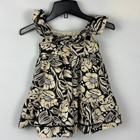 Tommy Bahama Toddler Girls Dress 24M Hawaii Tropical Linen Sleeveless Tier NWOT - Picture 4 of 7